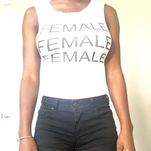 Graphic “Female” bodysuit